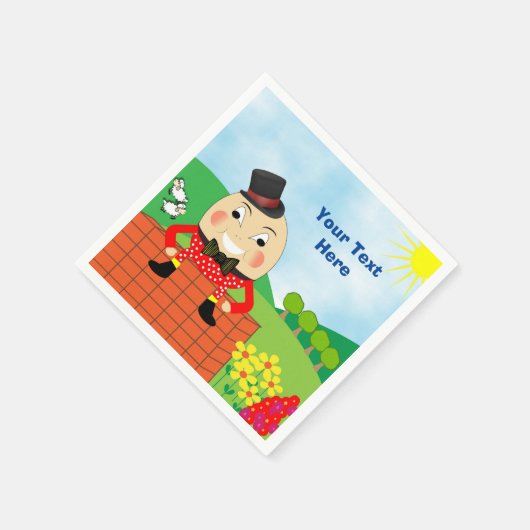 Humpty Dumpty Thleed Kids Birthday Party Editable Servetten (Hoek)