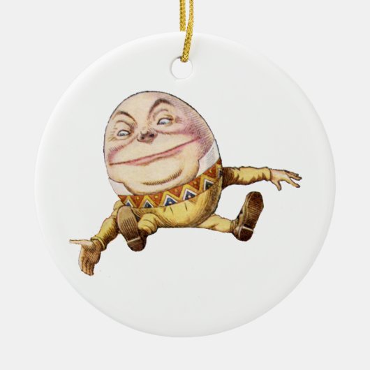 Humpty Dumpty uit Alice in Wonderland Keramisch Ornament (Voorkant)