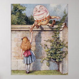 Humpty Dumpty uit Alice's Avontuur in Wonderland Poster