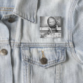 Humpty Dumpty Vierkante Button 5,1 Cm (In situ)