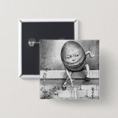 Humpty Dumpty Vierkante Button 5,1 Cm (Voorkant /achterkant)