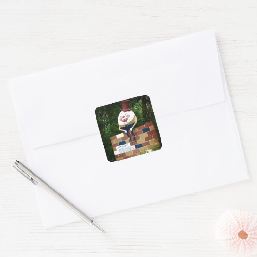 Humpty Dumpty Vierkante Sticker (Envelop)