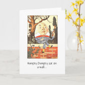 Humpty Dumpty, Wenskaart Kaart (Gele Bloem)