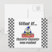 Humpty Dumpty werd geduwd Briefkaart (Voorkant / Achterkant)