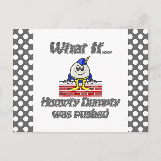 Humpty Dumpty werd geduwd Briefkaart (Voorkant)