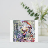 Humpty Dumpty wordt luidruchtig in Wonderland Briefkaart (Staand voorkant)