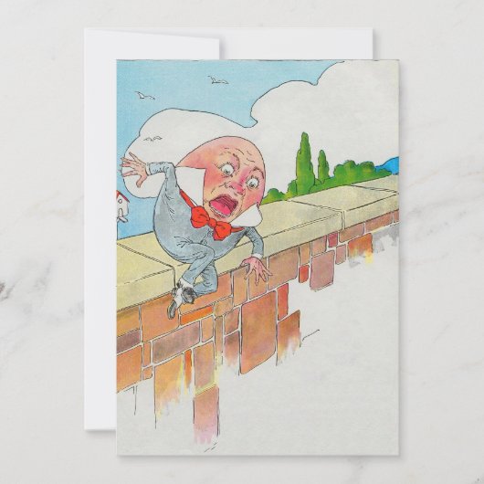Humpty Dumpty zat aan de muur Kaart (Voorkant)