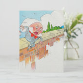 Humpty Dumpty zat aan de muur Kaart (Staand voorkant)