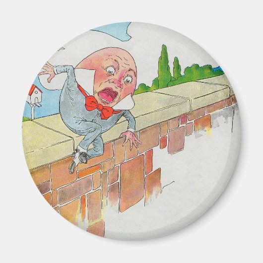 Humpty Dumpty zat aan de muur Magneet (Voorkant)