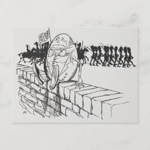 Humpty Dumpty zat op een muur A. Rackham Small Briefkaart