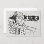 Humpty Dumpty zat op een muur A. Rackham Small Briefkaart (Voorkant / Achterkant)