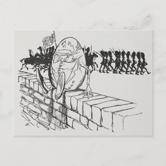 Humpty Dumpty zat op een muur A. Rackham Small Briefkaart (Voorkant)