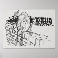 Humpty Dumpty zat op een muur Arthur Rackham