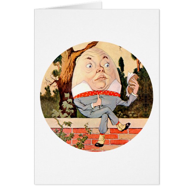 Humpty Dumpty zat op een muur in Wonderland (Voorkant)