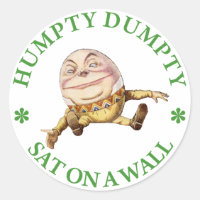Humpty Dumpty zat op een muur