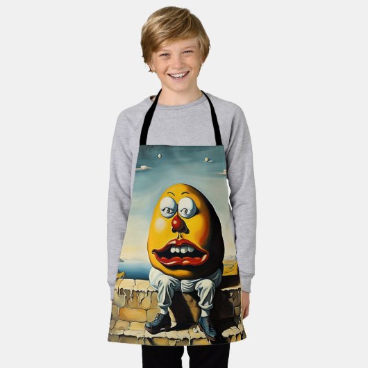 Humpty Dumpty zit op een muur Schort (Gedragen)