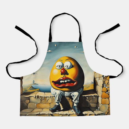 Humpty Dumpty zit op een muur Schort (Voorkant)