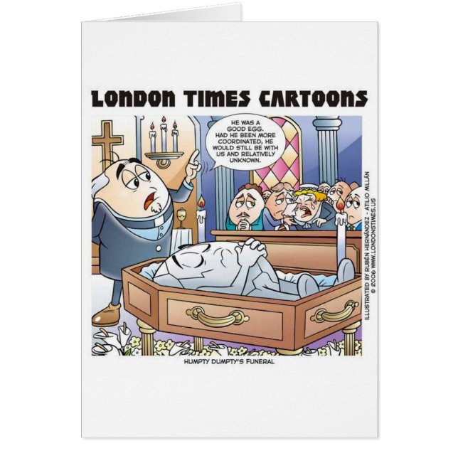 Humpty Dumptys Funeral Funny Cartoon Gifts & T - s (Voorkant)