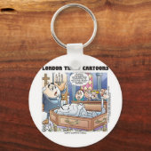 Humpty Dumptys Funeral Funny Cartoon Gifts & T - s Sleutelhanger (Voorkant)