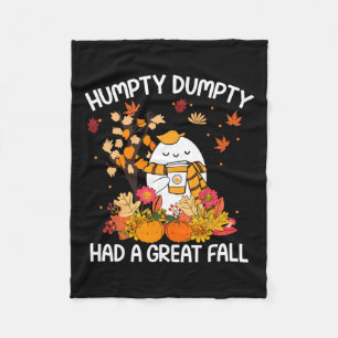 Humpty Funny Dumpty had een geweldige Herfst Happy Fleece Deken