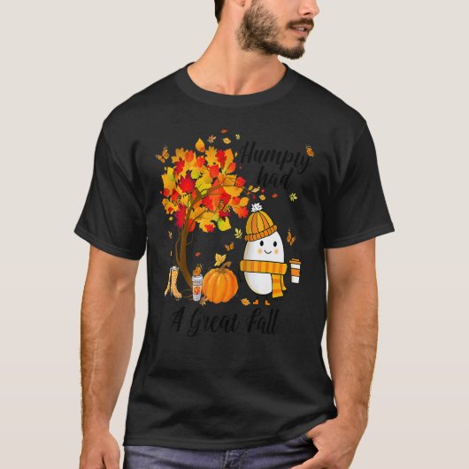 Humpty Had A Great Fall  Autumn Joke Raglan Baseba T-shirt (Voorkant)