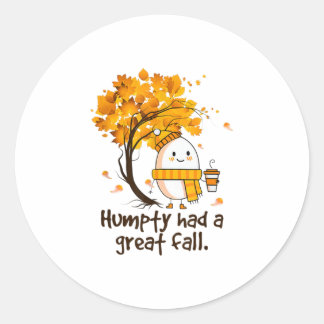 Humpty had een geweldige Herfst in de herfst van J Ronde Sticker
