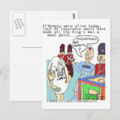 Humpty & Medical Insurance Funny T - shirts Kaarte Briefkaart (Voorkant / Achterkant)