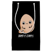 Humpty's Dumpy Funny Egg Poop Pun Dark BG Klein Cadeauzakje (Voorkant)