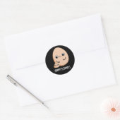 Humpty's Dumpy Funny Egg Poop Pun Dark BG Ronde Sticker (Envelop)