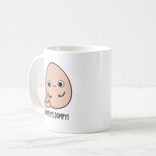 Humpty's Dumpy Funny Egg Poop Pun Koffiemok (Voorkant links)