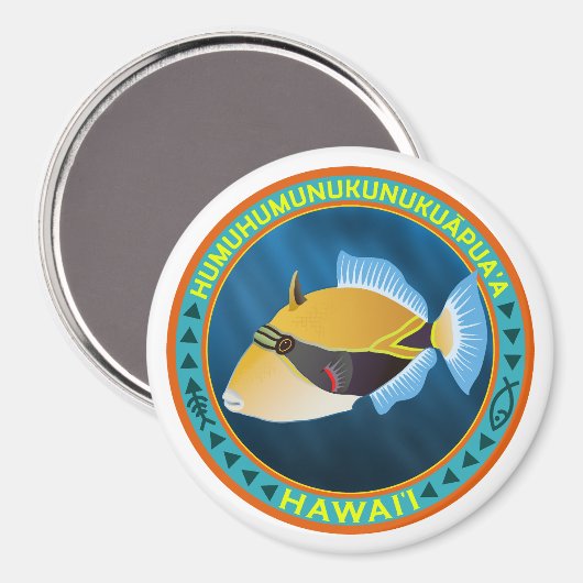 Humu Hawaii State vismagneet Magneet (Voorkant / Achterkant)