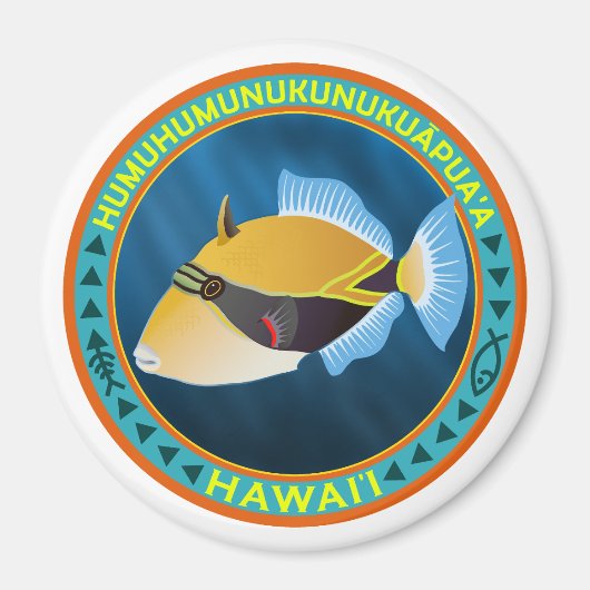 Humu Hawaii State vismagneet Magneet (Voorkant)