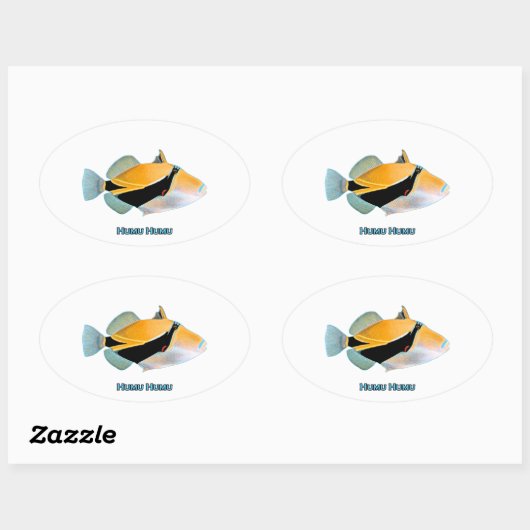 Humu Humu Fish Ovale Sticker (Vel)