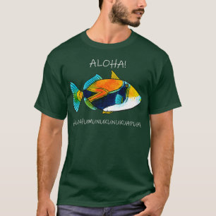 Humuhumunukunukuapuaa Olelo Hawaiian Reef riggerfi T-shirt