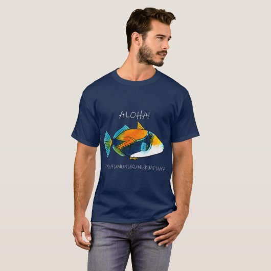 Humuhumunukunukuapuaa Olelo Hawaiian Reef T T-shirt (Voorkant volledig)