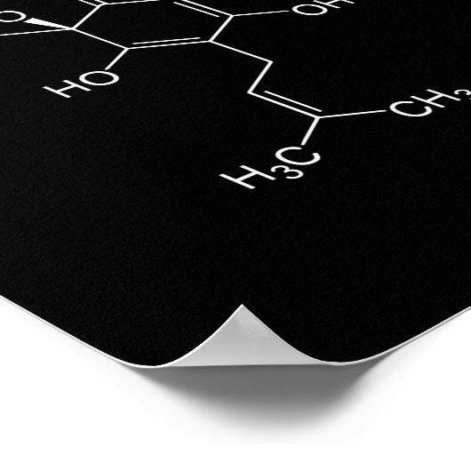 Humulone Molecule Geeky Beer Brewing Science Poster (Hoek)