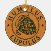 Humulus lupulus hop voor ambachtelijk bier keramisch ornament (Voorkant)