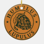 Humulus lupulus hop voor ambachtelijk bier keramisch ornament (Achterkant)