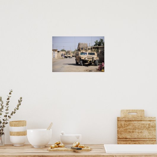 Humvee's gedrag beveiliging tijdens een patrouille poster (Keuken)