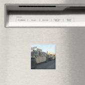 Humvees zit op de pier van Morehead City Magneet (Insitu (Vaatwasser))