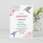 Humzing vogelverjaardagsuitnodiging kaart (Staand voorkant)