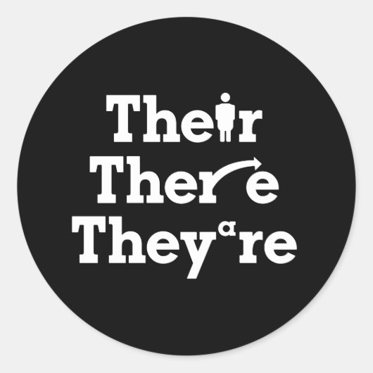 "Hun, daar, ze zijn" Ronde Sticker (Voorkant)