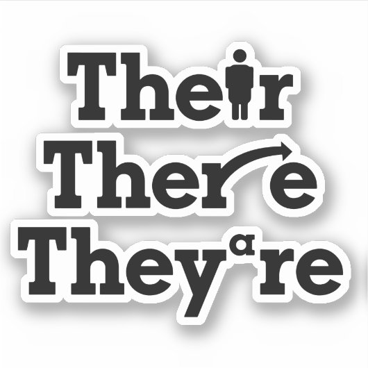 "Hun, daar, ze zijn" Sticker (Voorkant)