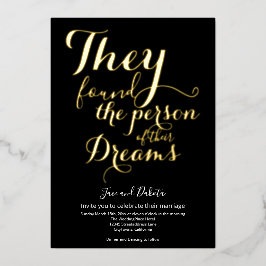 Hun Dream Person Non-Binary LGBTQ Wedding Folie Uitnodiging