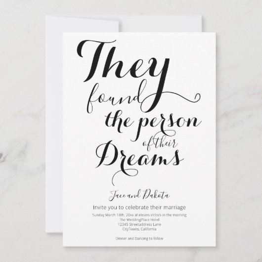 Hun Dream Person Non-Binary LGBTQ Wedding Kaart (Voorkant)