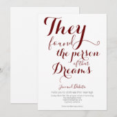 Hun Dream Person Non-Binary LGBTQ Wedding Kaart (Voorkant / Achterkant)