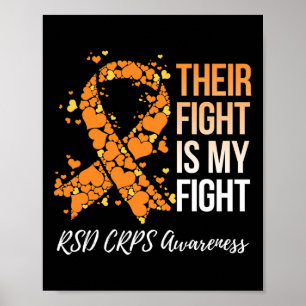 Hun gevecht is mijn gevecht RSD CRPS bewustzijn Poster