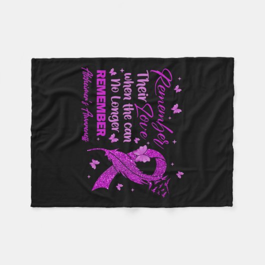 Hun liefde Alzheimerheimer Bewustzijn voor Mannen  Fleece Deken (Voorkant (Horizontaal))