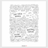 hun naam sticker (Vel)