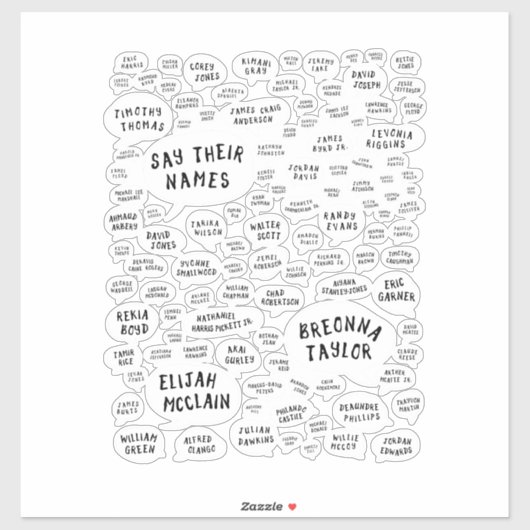 hun naam sticker (Vel)